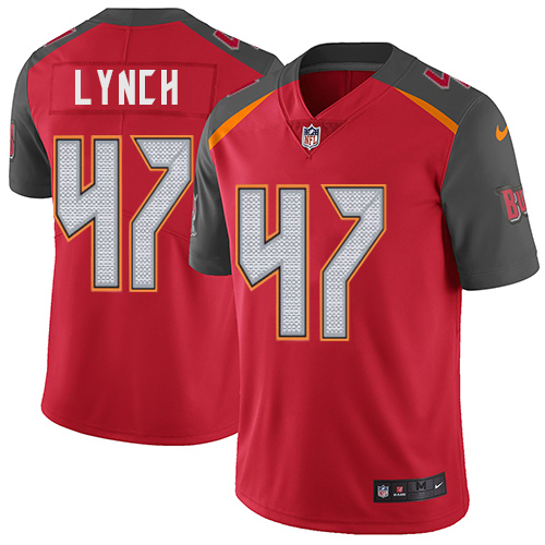 Nike Buccaneers #47 John Lynch Red Team Color Youth Stitched NFL Vapor Untouchable Limited Jersey